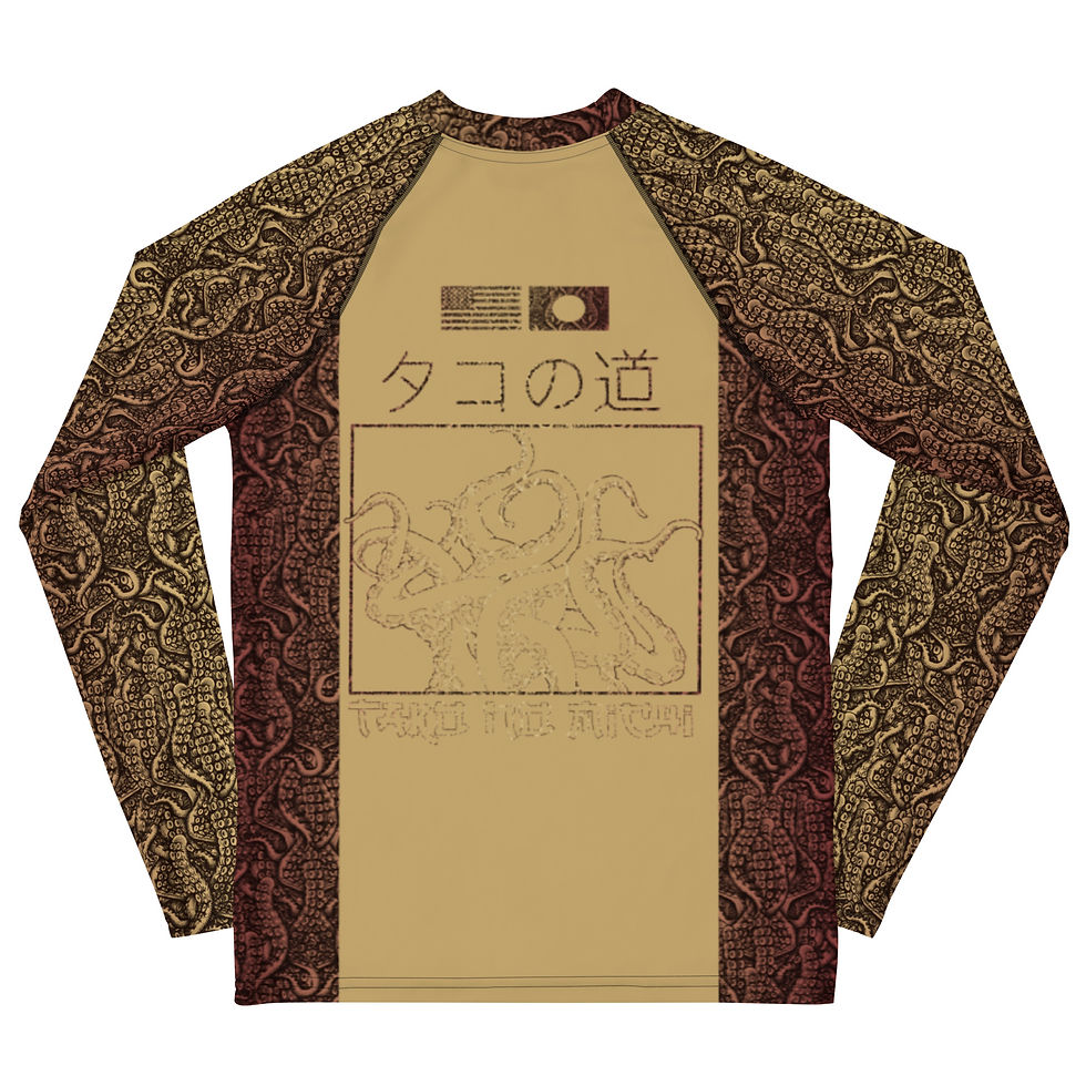 Thumbnail: tako.no.michi Youth Rash Guard- peach.sunset