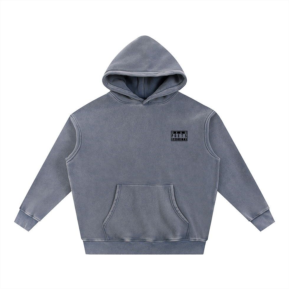 Thumbnail: Dead Poets Society Snow Wash Hoodie "sorrow"