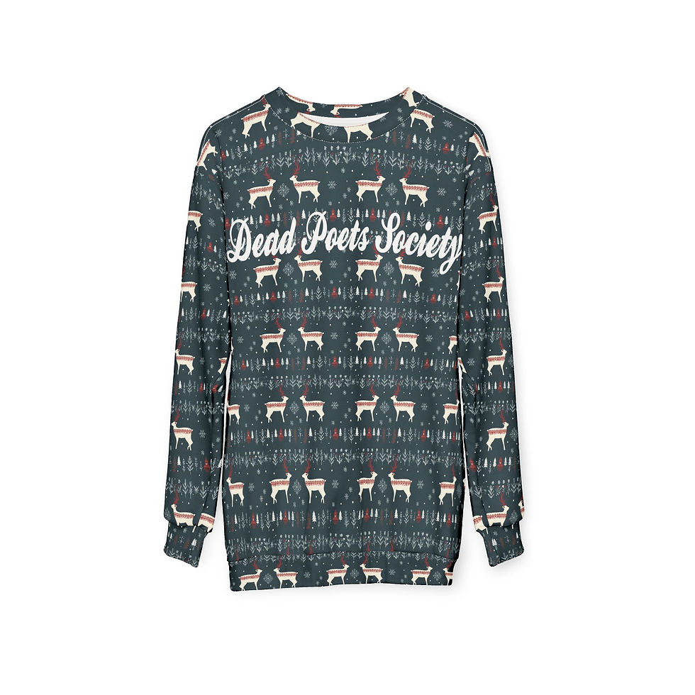 Thumbnail: Dead Poets Society Christmas Sweatshirt "deer.lings"