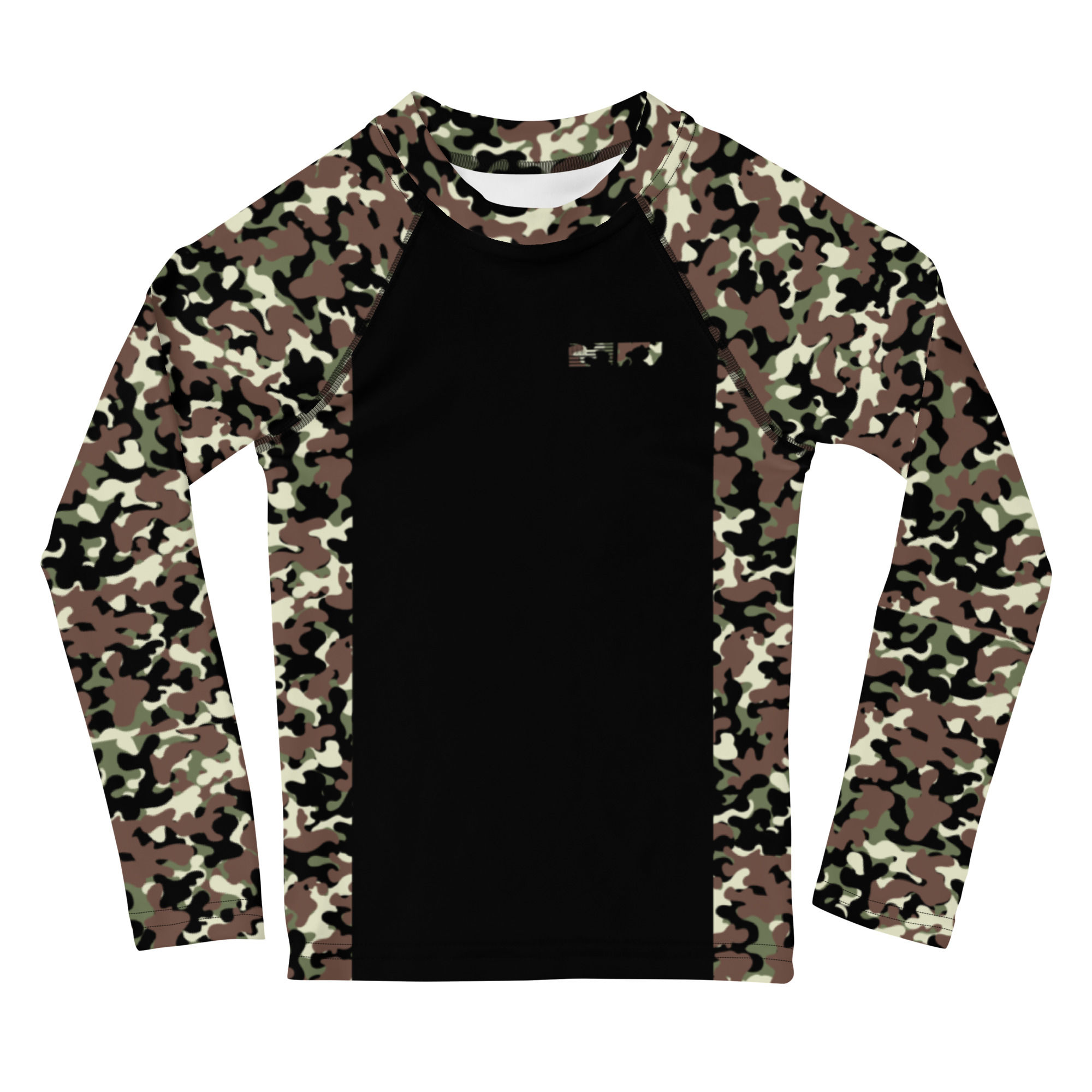 tako.no.michi Kids Rash Guard- jungle.camo