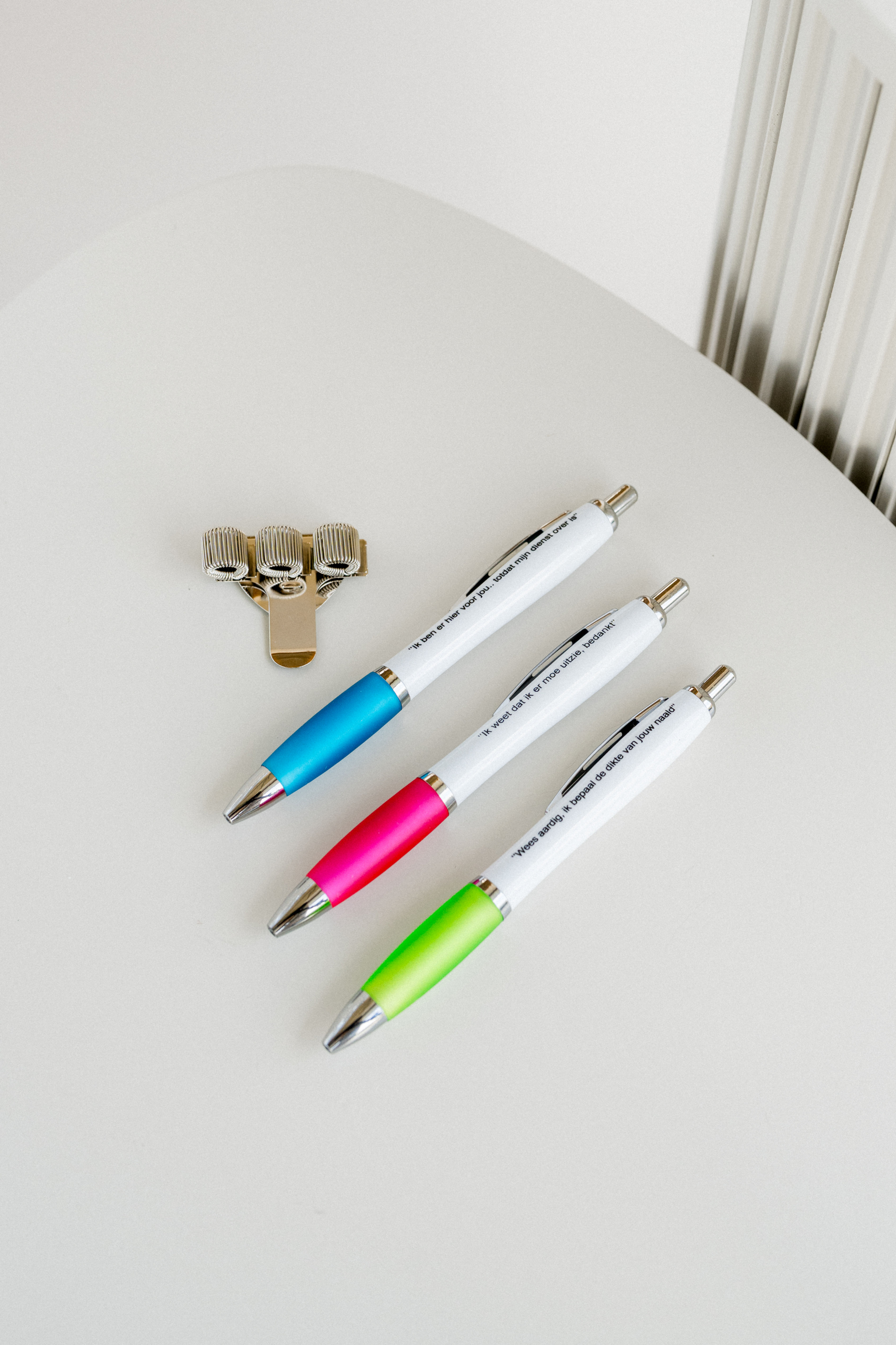 Pennenset én houder