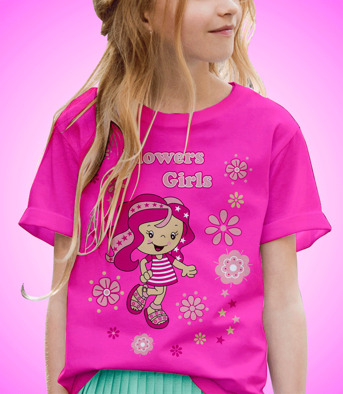 Preciosa niña entre flores