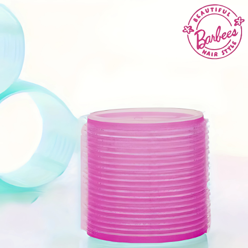Pink and blue hair rollers, Barbees Hair Styling Care Kit