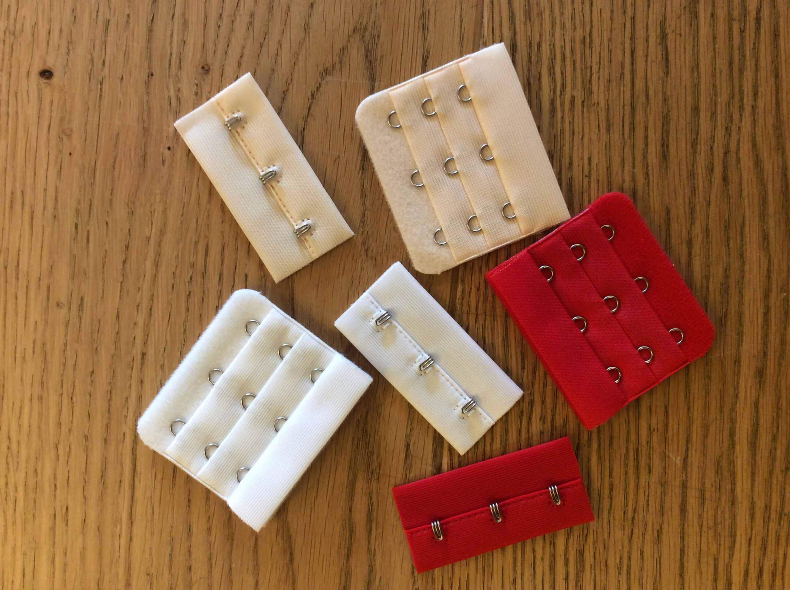 Bra Hook and Eye Fasteners (Triple)