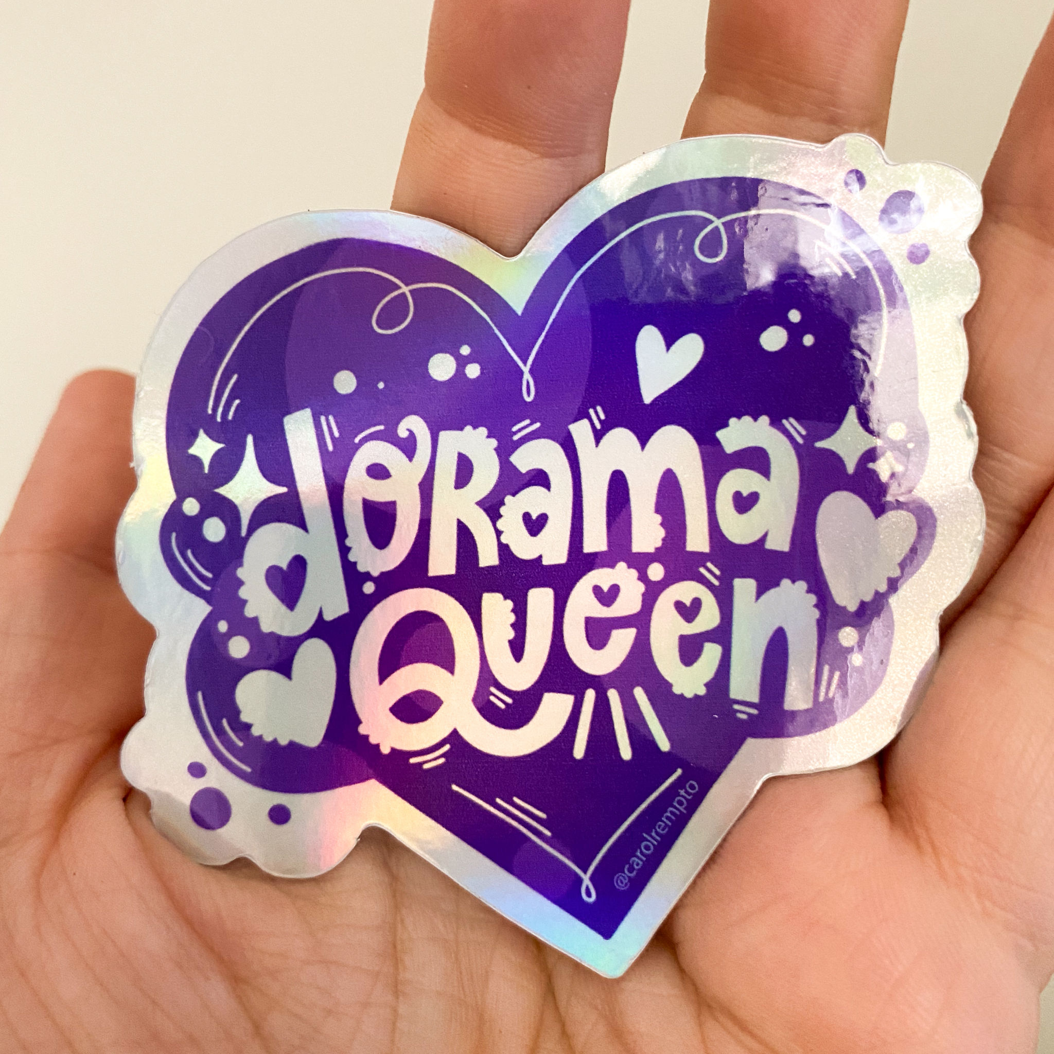 Adesivo Holográfico Dorama Queen