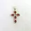 Thumbnail: 9ct Gold Garnet Cross Pendant Front View