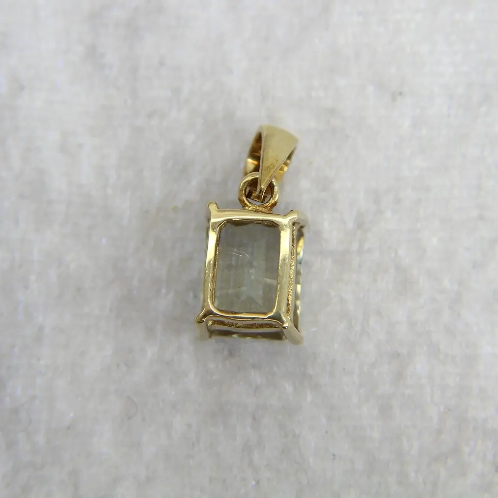 Thumbnail: 9ct Gold Green Amethyst Pendant