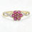 Thumbnail: 9ct Gold Ruby Diamond Ring Size 8 - P 1/2