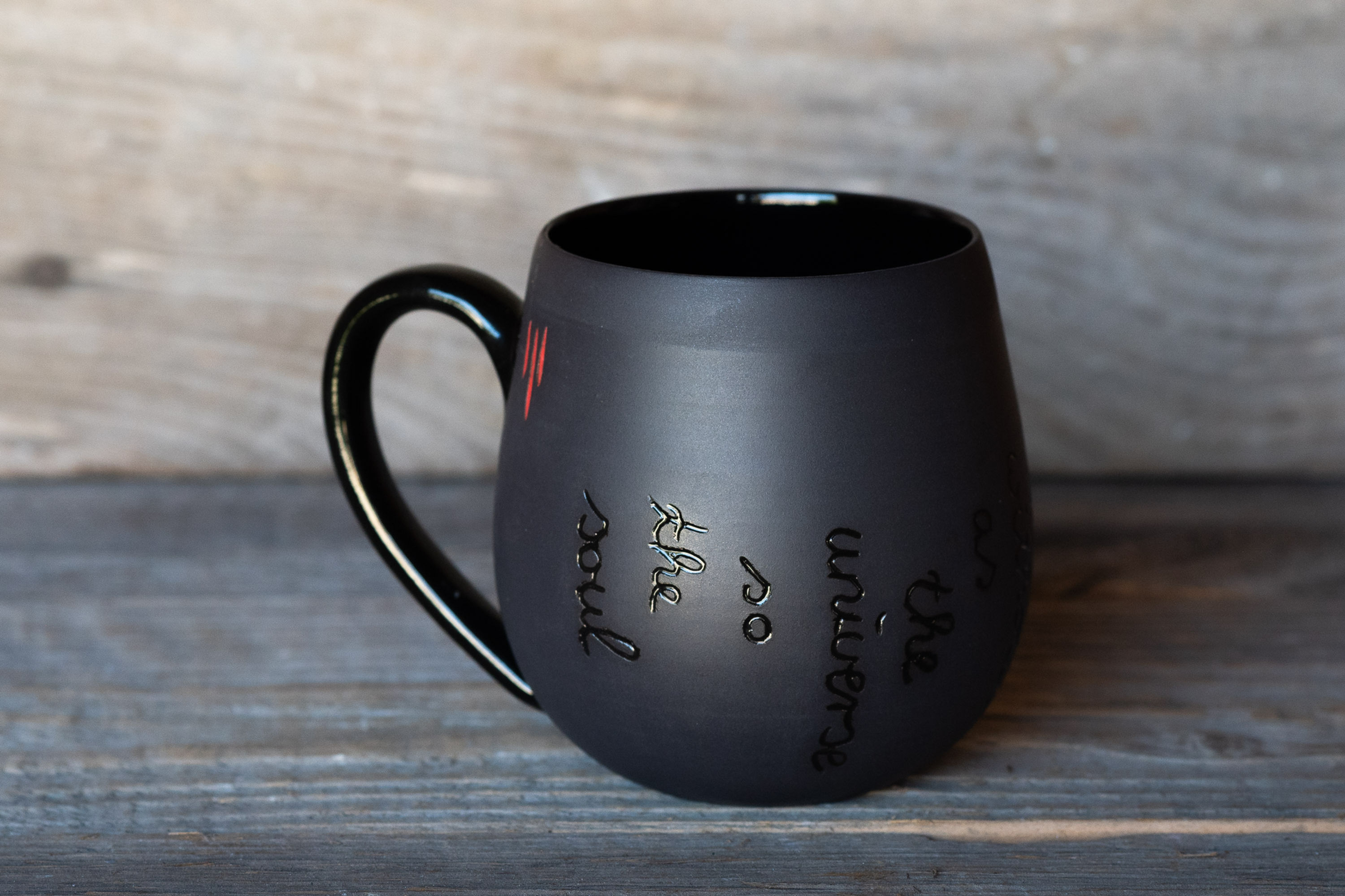 Mug Black Porcelain "as above so below..."