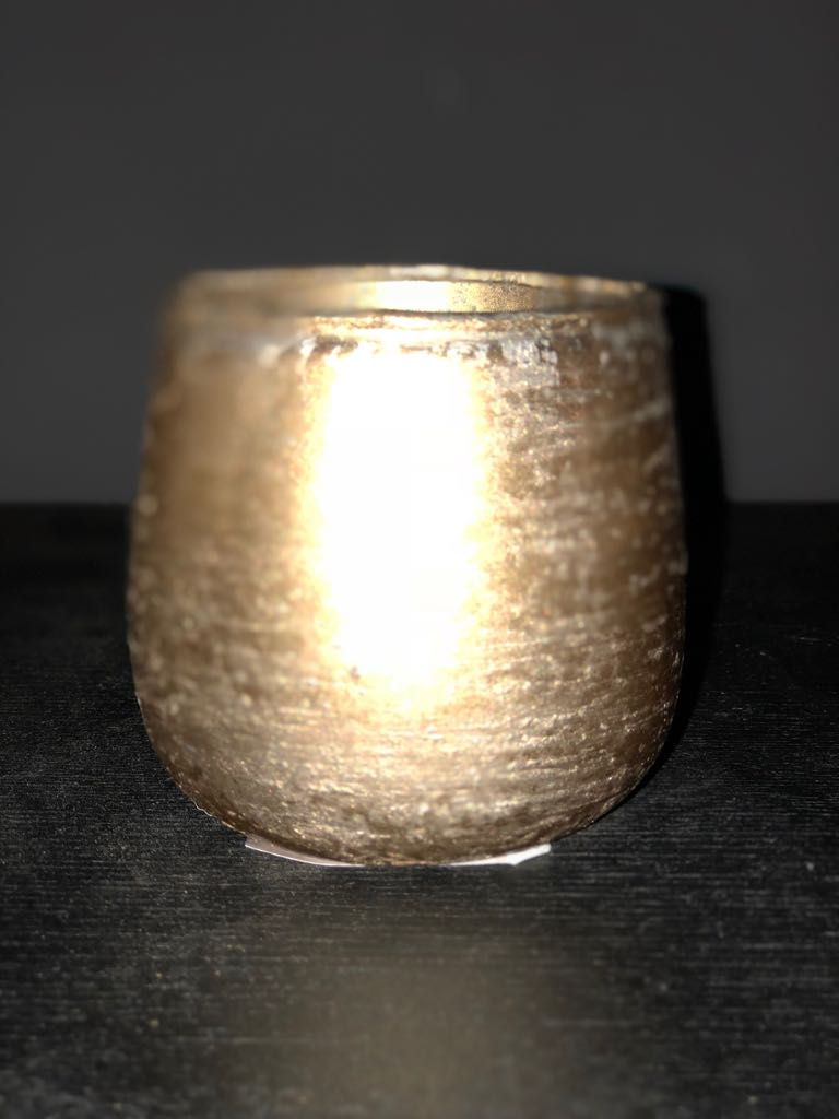 Miniaturbild: Teelichthalter aus Glas gold