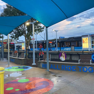 North Hanley Missouri, Metro Station ground murals
