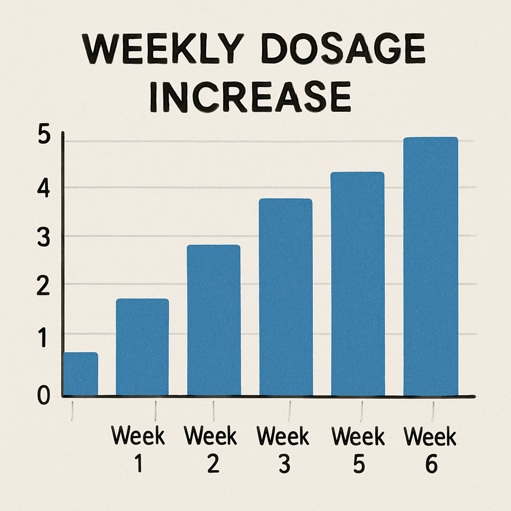 Weekly dosage increase