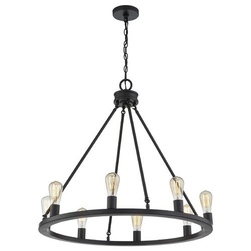 Bainbridge 30-Inch Chandelier in Matte Black