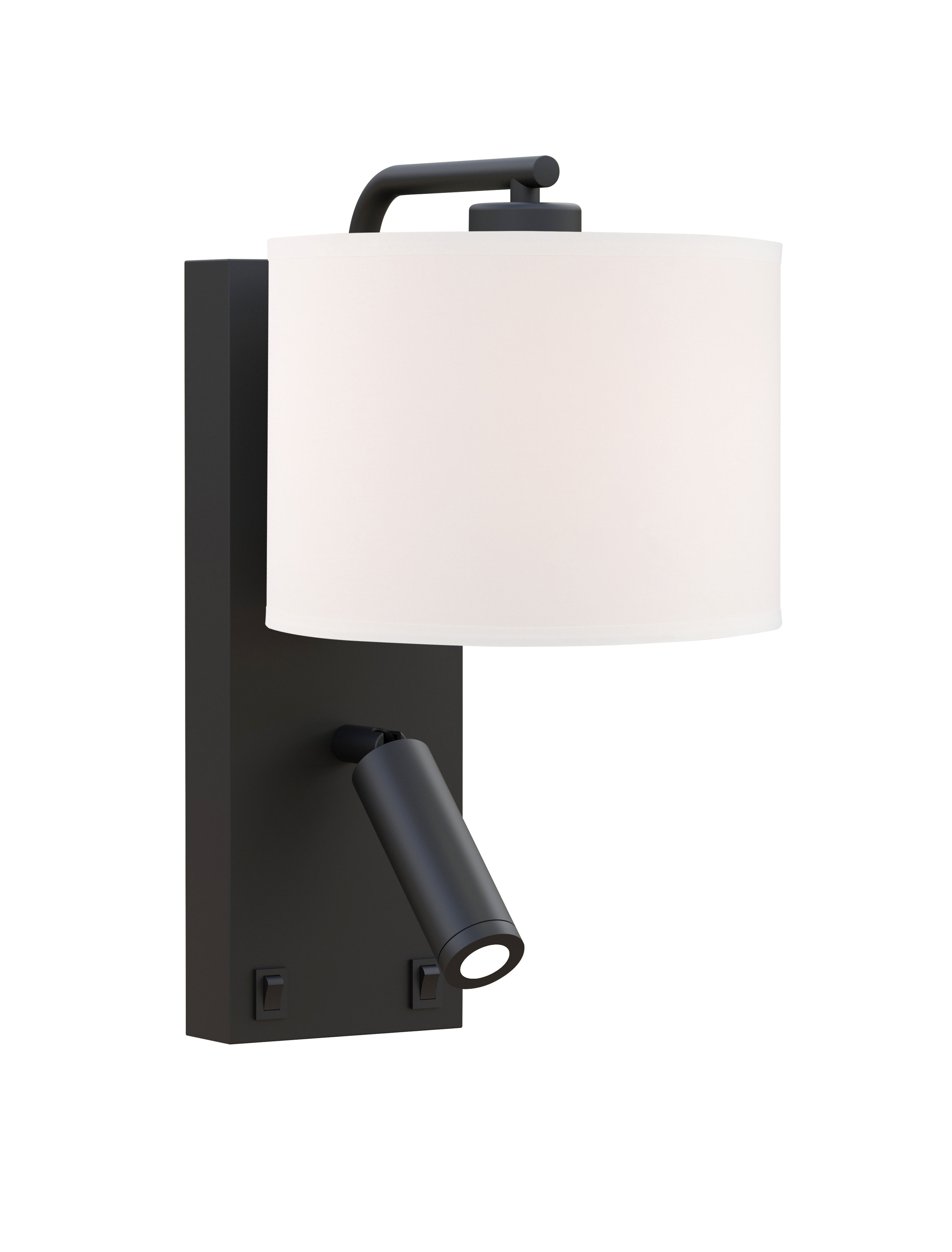 Shay Headboard Sconce with Reading Light - Ebony