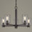 Thumbnail: Vashon 5-Light Chandelier in Bronze with Seeded Cylinder Glass