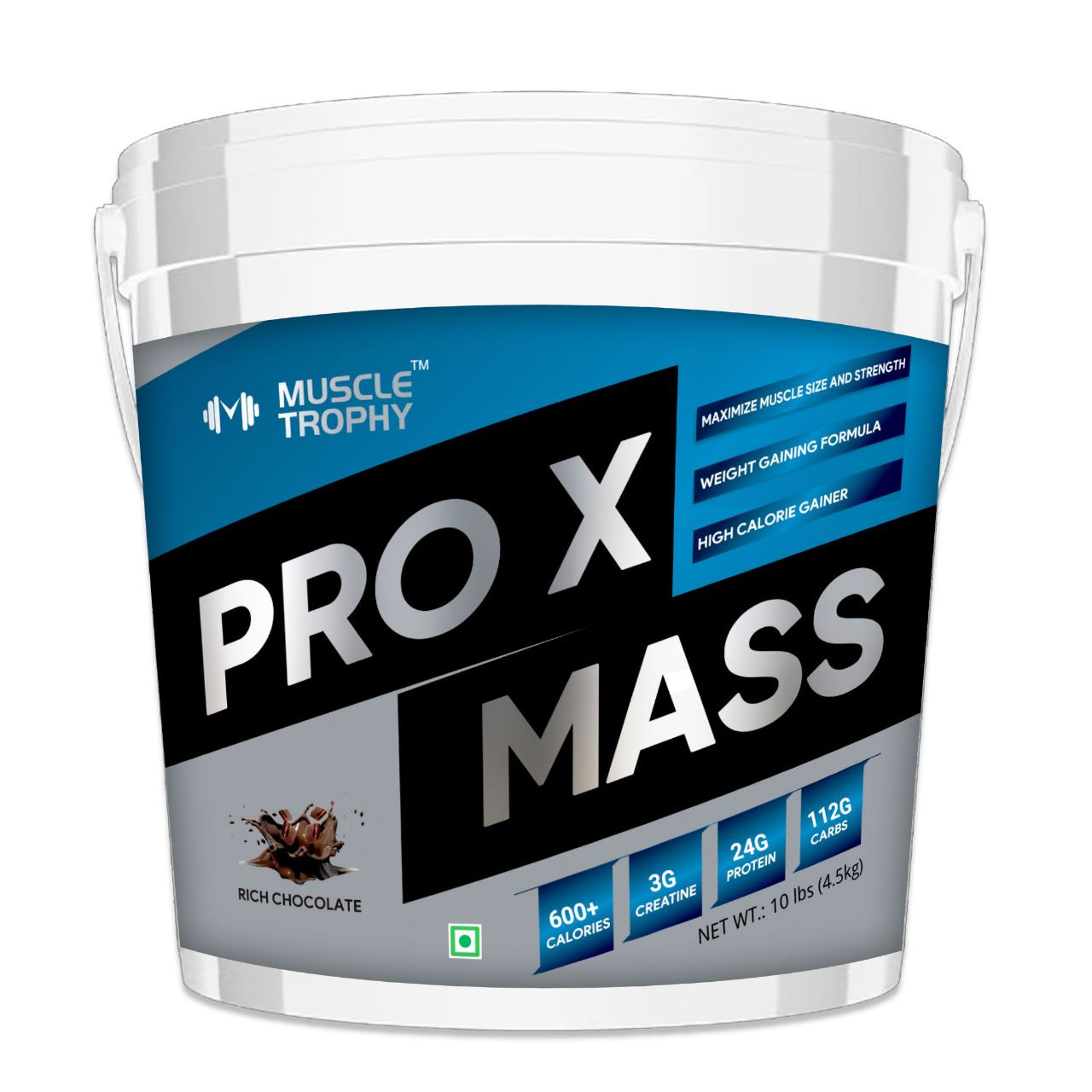 MuscleTrophy Pro X Mass (Rich Chocolate, 4.5 kg / 10 lb, )