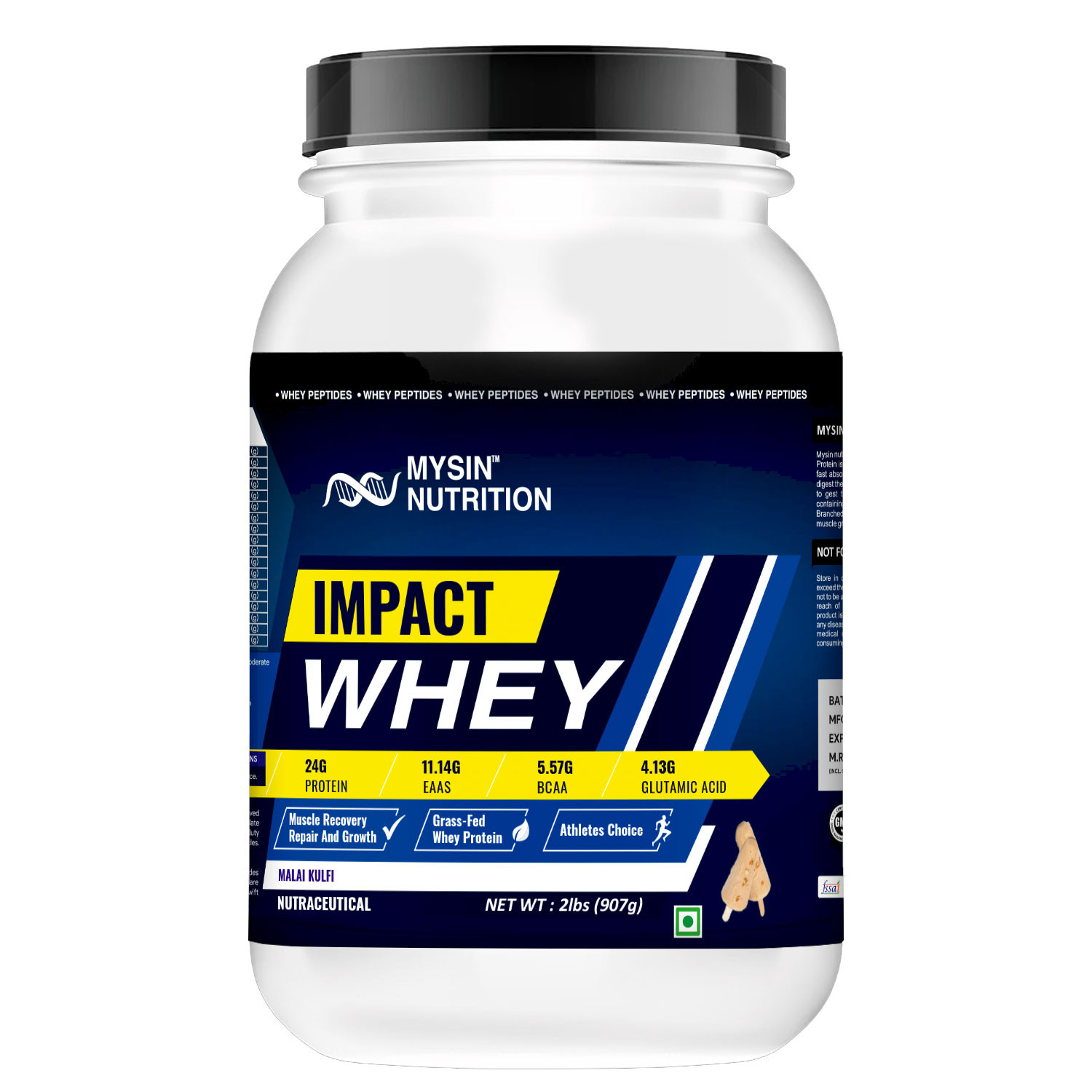MYSIN NUTRITION IMPACT WHEY | 907g | Malai Kulfi Flavour |