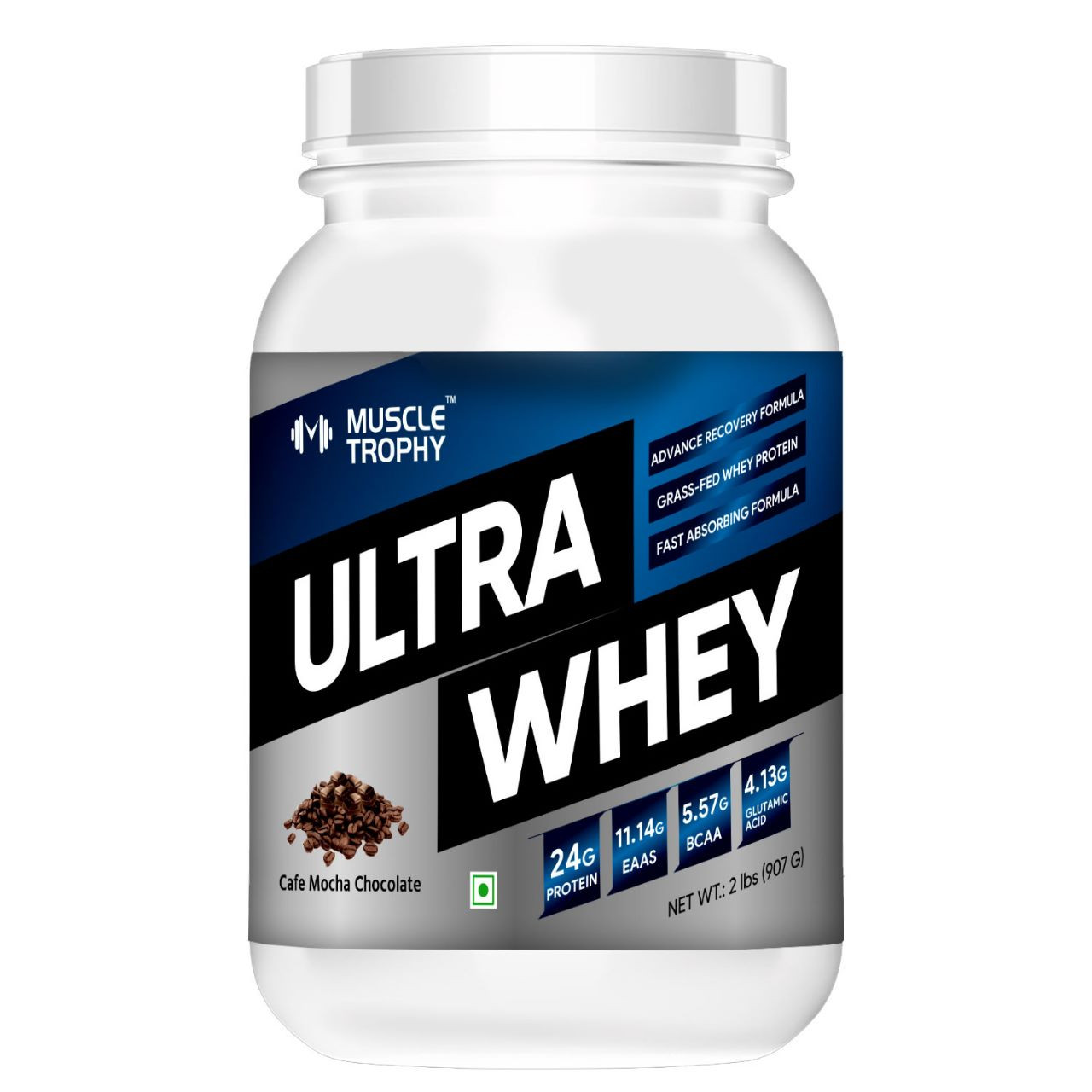 MuscleTrophy Ultra Whey  ( Cafe Mocha Chocolate, 2lbs - 907G)