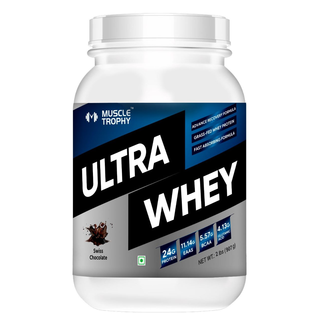MuscleTrophy Ultra Whey  ( Swiss Chocolate, 2lbs - 907G)