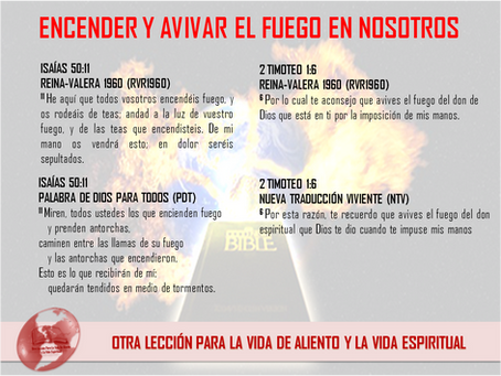 ENCENDER Y AVIVAR EL FUEGO EN NOSOTROS
