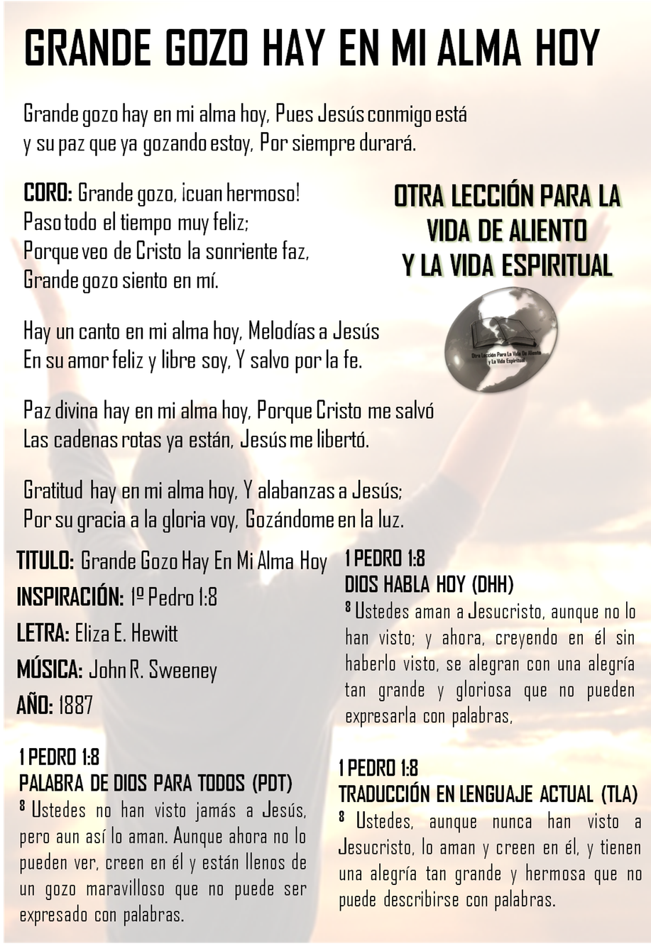 Grande Gozo Hay En Mi Alma Hoy Top author text info tune timeline arrangements page scans instances. grande gozo hay en mi alma hoy