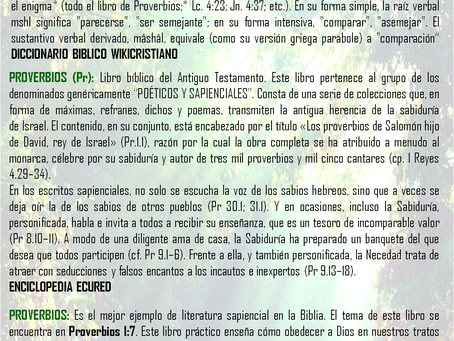 EL LIBRO DE PROVERBIOS