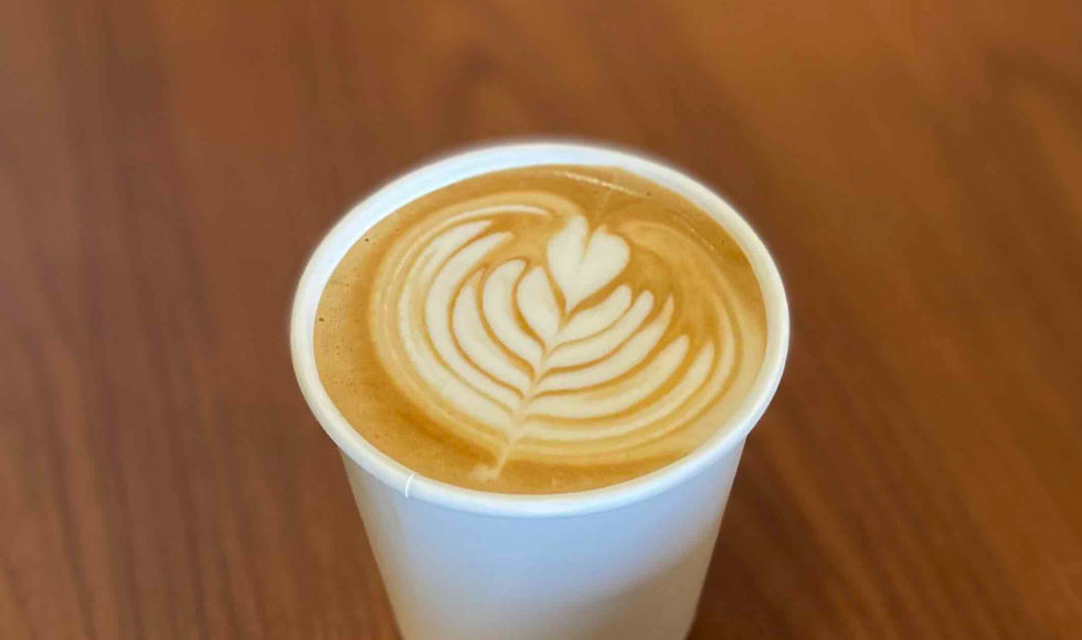 Latte from espresso bar catering