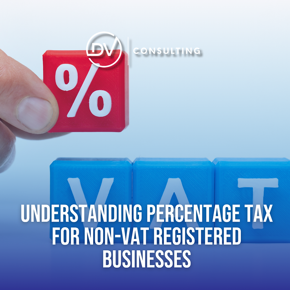 Understanding Percentage Tax for Non-VAT Registered Businesses
