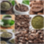 A collage of images depicting raw coffee beans, loose tea leaves, and brewed tea. These images highlight the coffee and tea industries' use of bulk bags for efficient packaging and transportation. Six Star Bulk Bag provides secure and breathable bulk bags that ensure the freshness and quality of coffee beans and tea leaves during transit and storage. This method streamlines handling processes, maintains product integrity, and supports the high standards required for these delicate commodities.