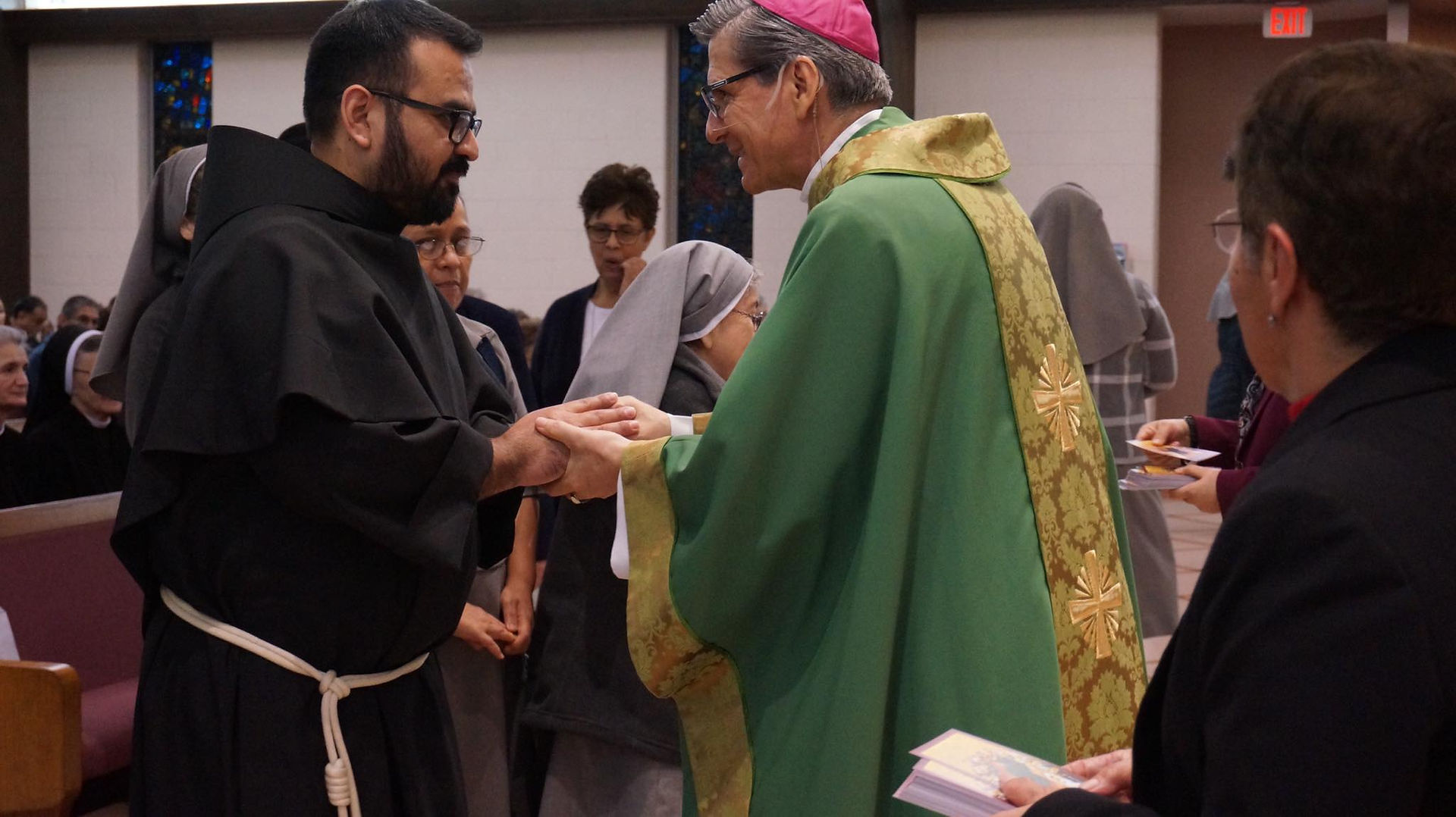 Friar Pedro with Archbishop Garcia- Siller