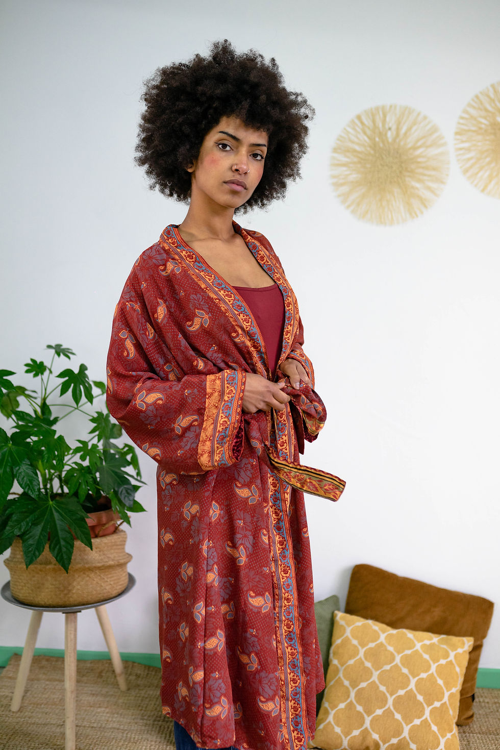 Miniatura: KIMONO LUNGO REVERSIBILE