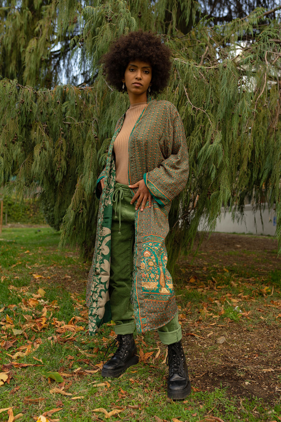 Miniatura: KIMONO LUNGO REVERSIBILE