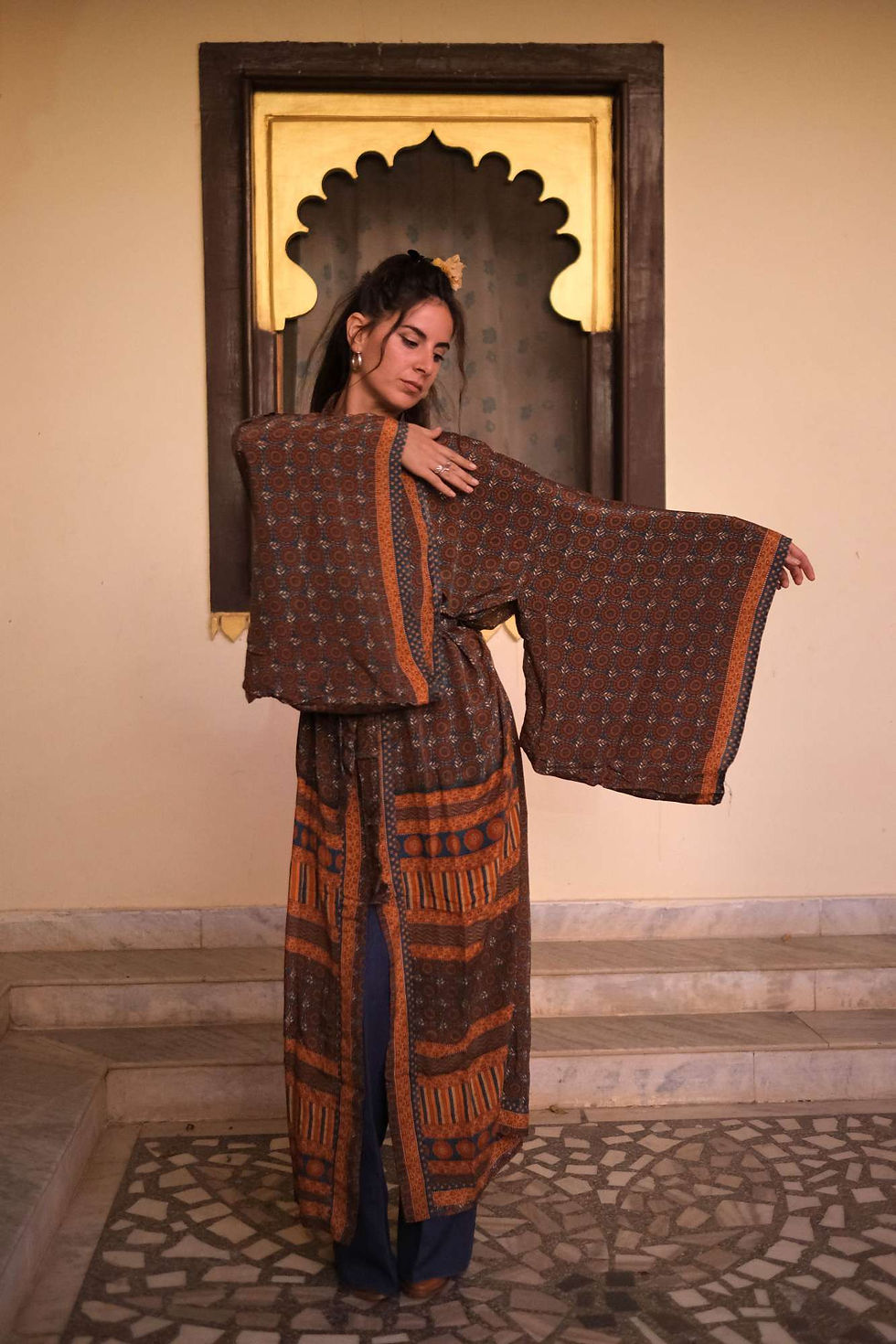 KIMONO GIAPPO IN SETA INDIANA