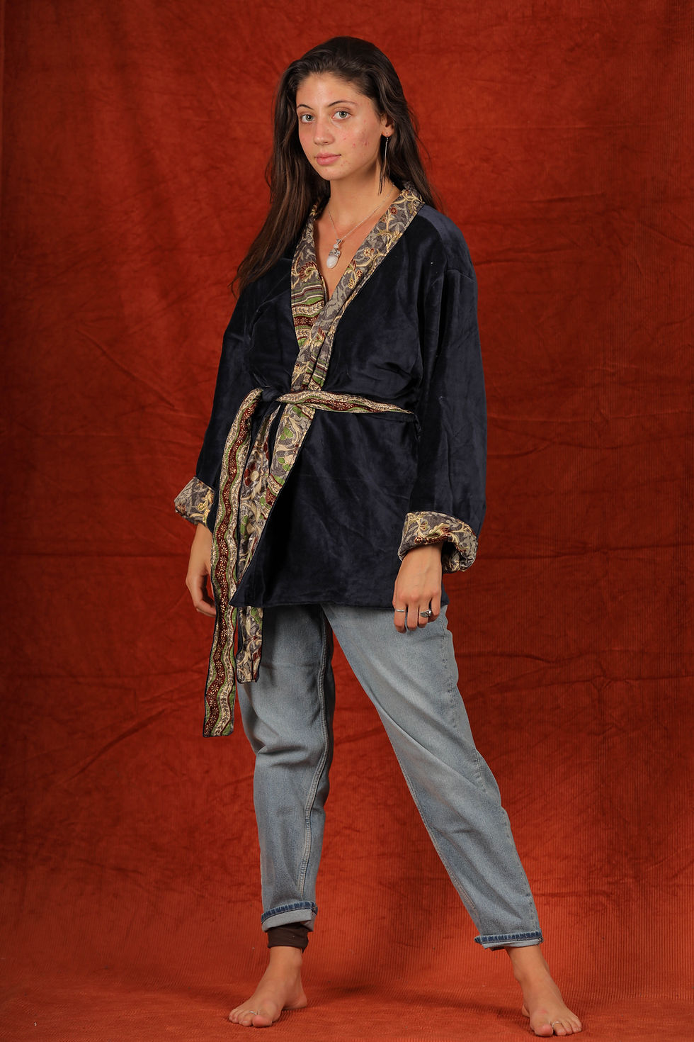 Миниатюра: KIMONO REVERSIBILE VELLUTO/SETA