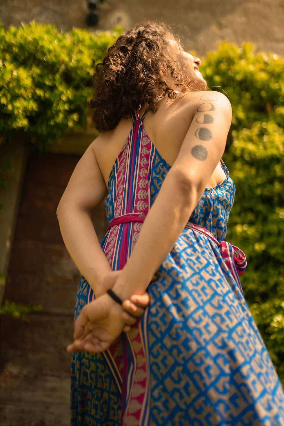 Thumbnail: VESTITO LUNGO RAISSA IN SETA INDIANA VINTAGE 