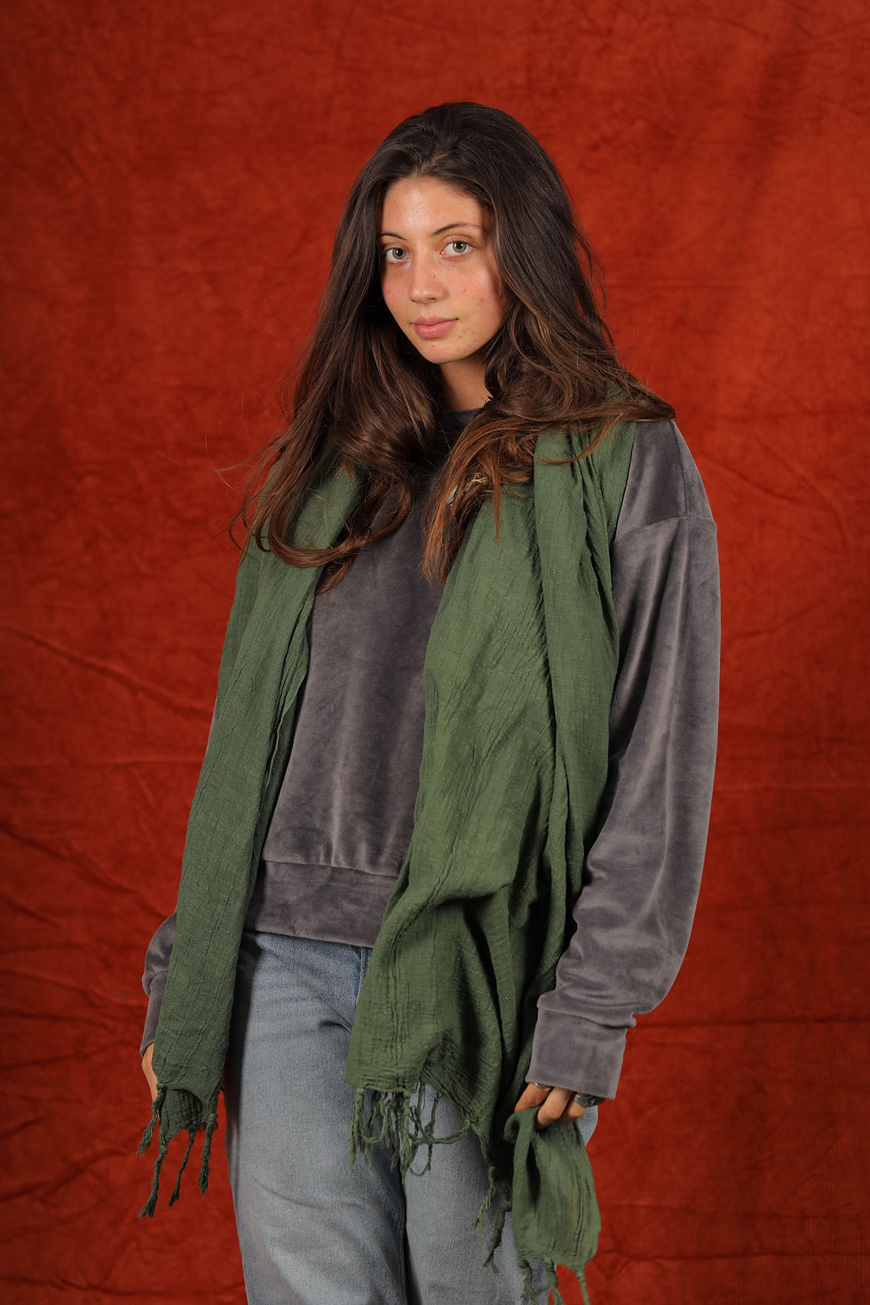 Миниатюра: SCIARPA IN COTONE NATURALE 