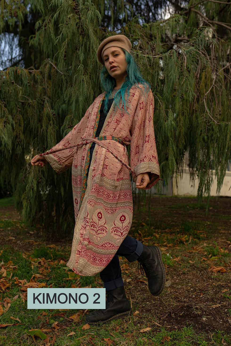 Miniatura: KIMONO LUNGO REVERSIBILE