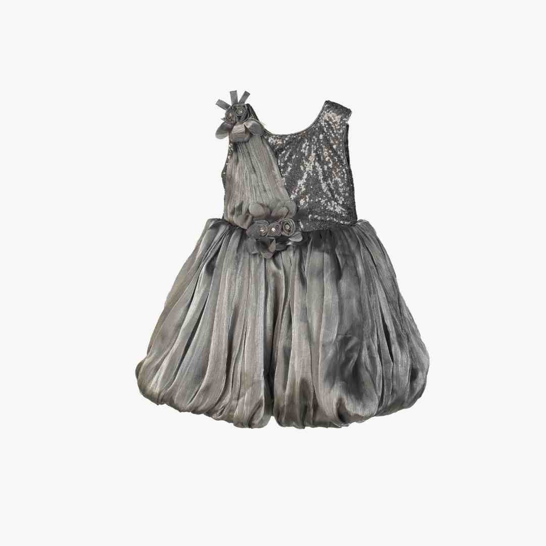 Sliver & Grey Sequence Christmas New Year Party Dress