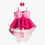 Thumbnail: Hot Pink Party Barbie Birthday Princess Bow Flower Girl Dress