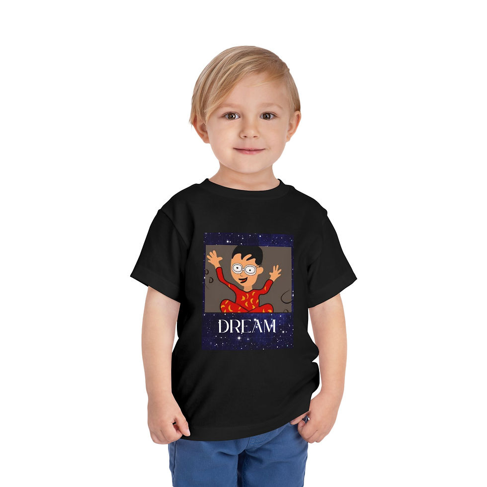 Thumbnail: Dream Big Toddler Tee, Fun Kids Shirt, Space Theme, 