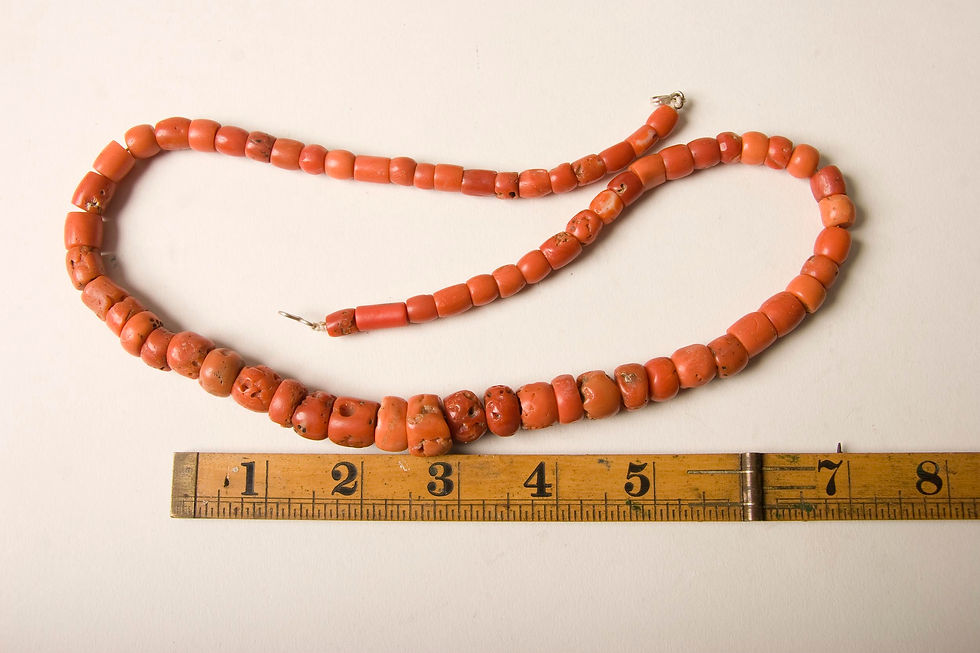 Thumbnail: Mediterranean coral necklace 24 ins 60cms