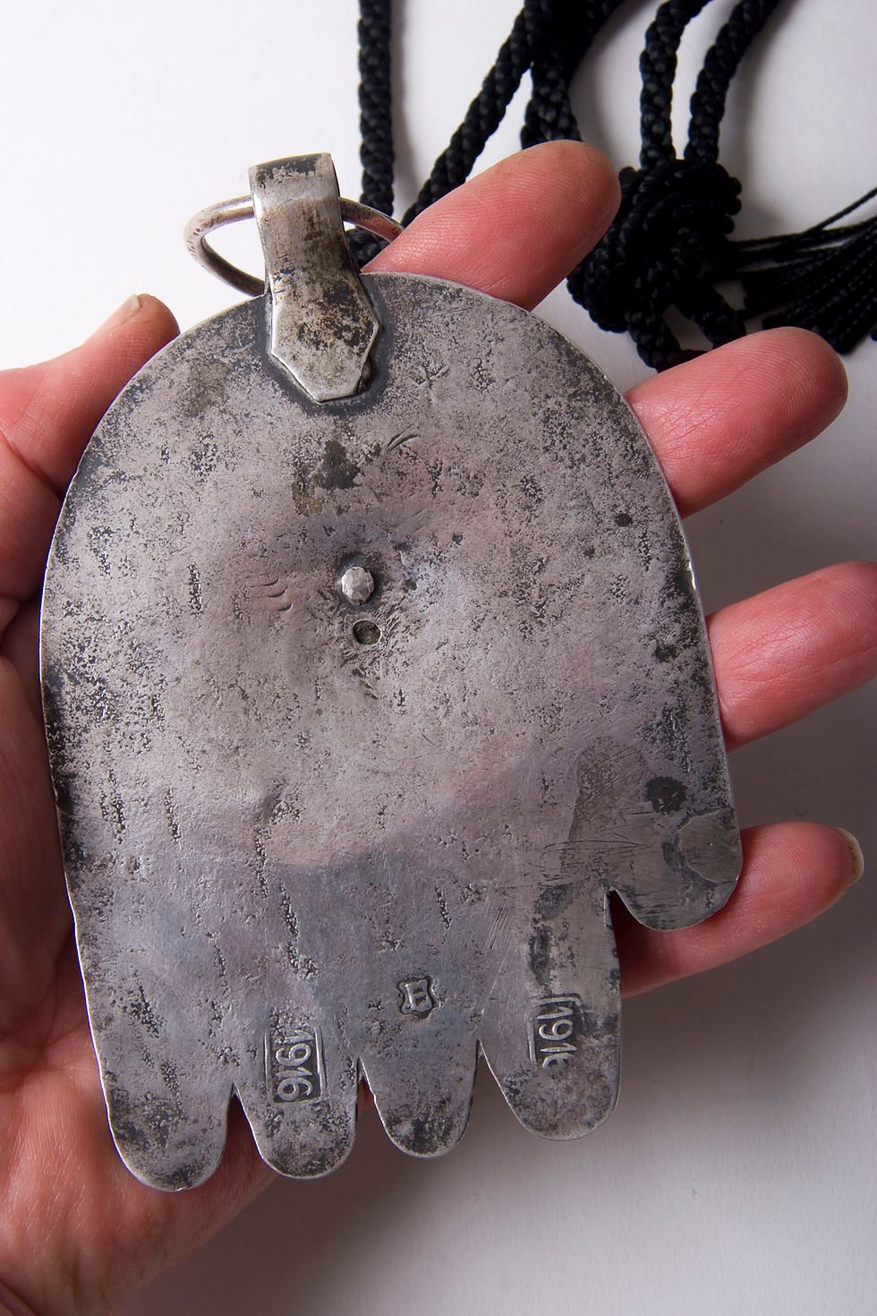 Thumbnail: Large antique salamander or lizard khamsa dated 1916 Morocco