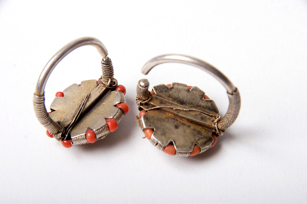 Thumbnail: Ethiopian Harar antique earrings collectible