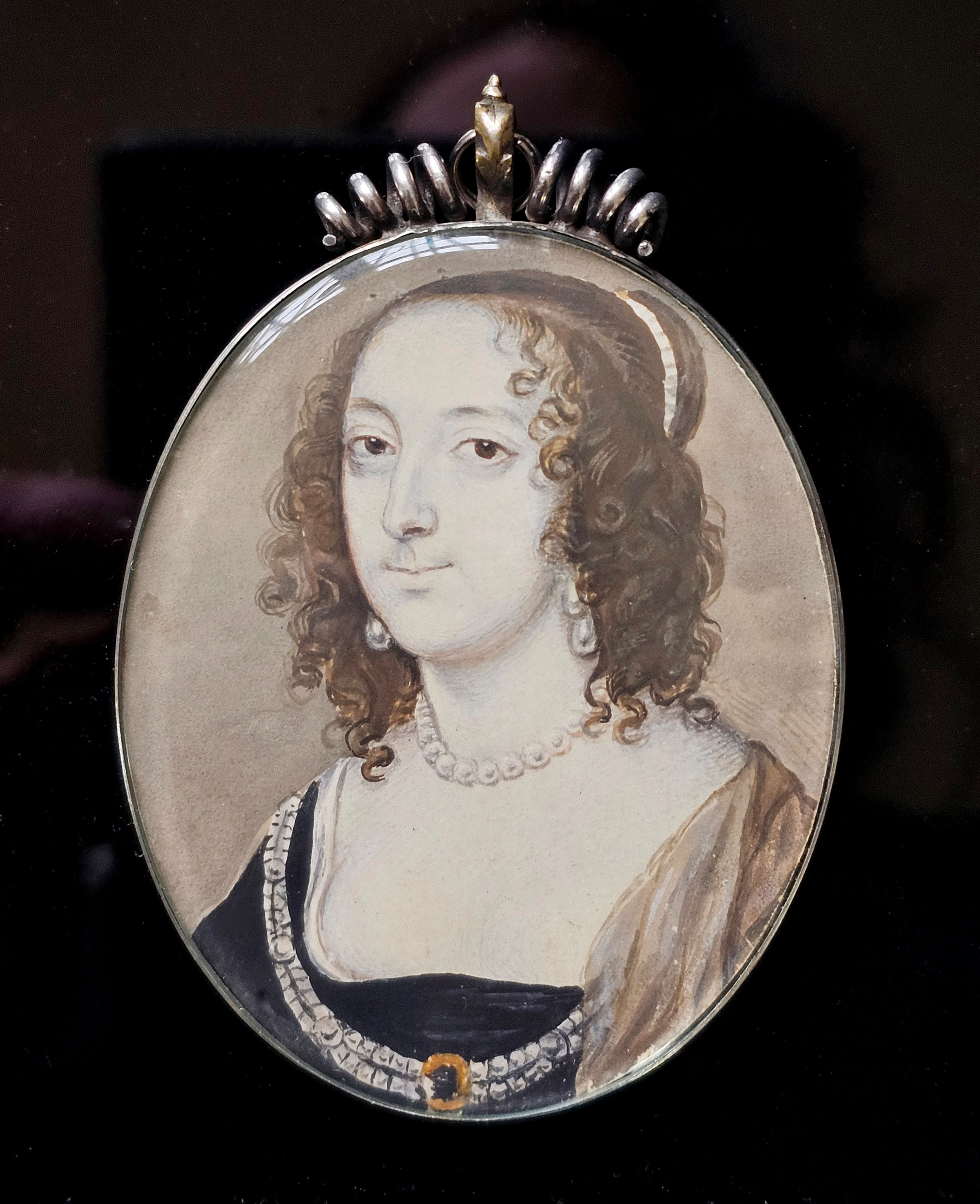 Lady Compton Mary Browne miniature portrait 1640-50 Matthew Snelling