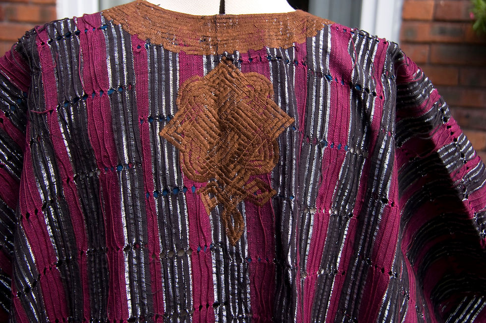 Thumbnail: Amazing fabric Vintage purple black and silver Hausa Bou bou or Baban Riga