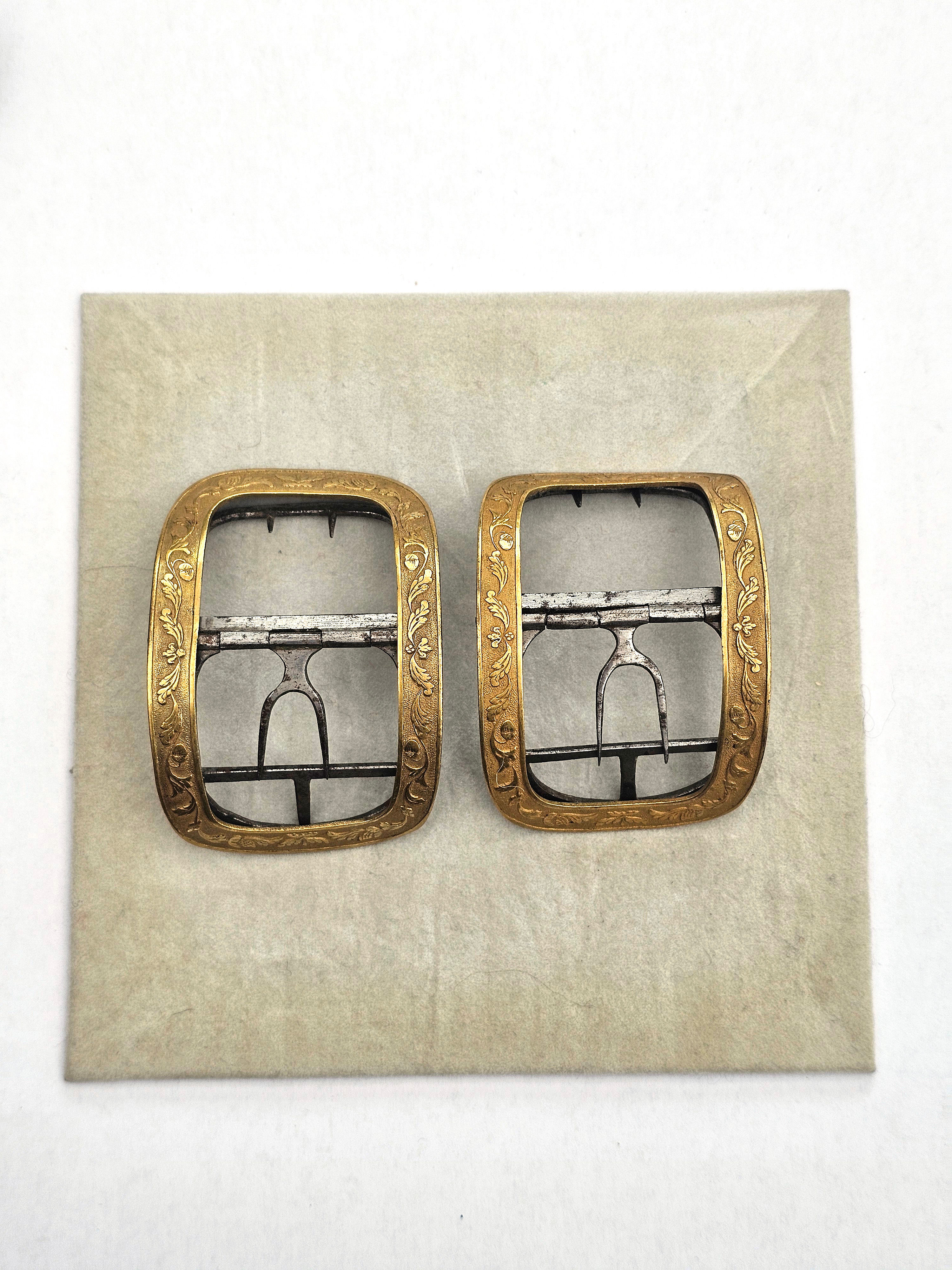 pair of decorative 18th century shoe buckles