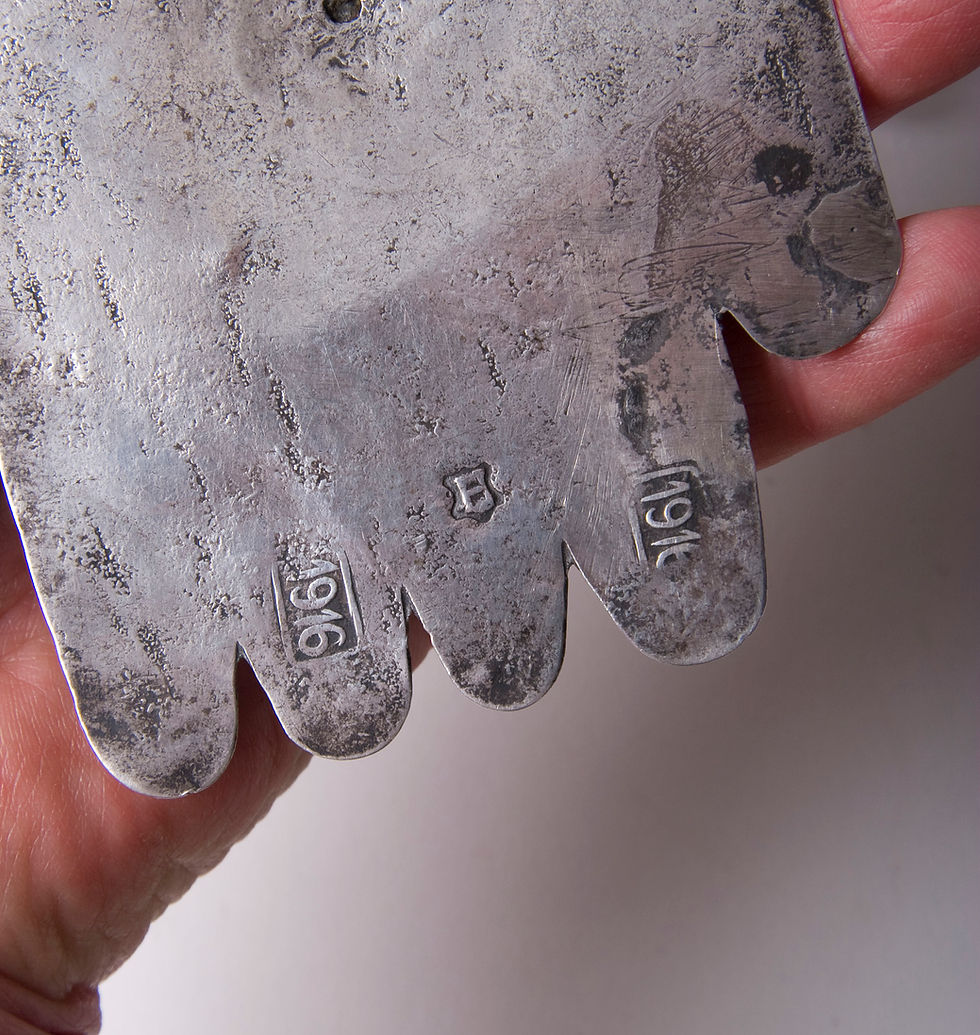 Thumbnail: Large antique salamander or lizard khamsa dated 1916 Morocco