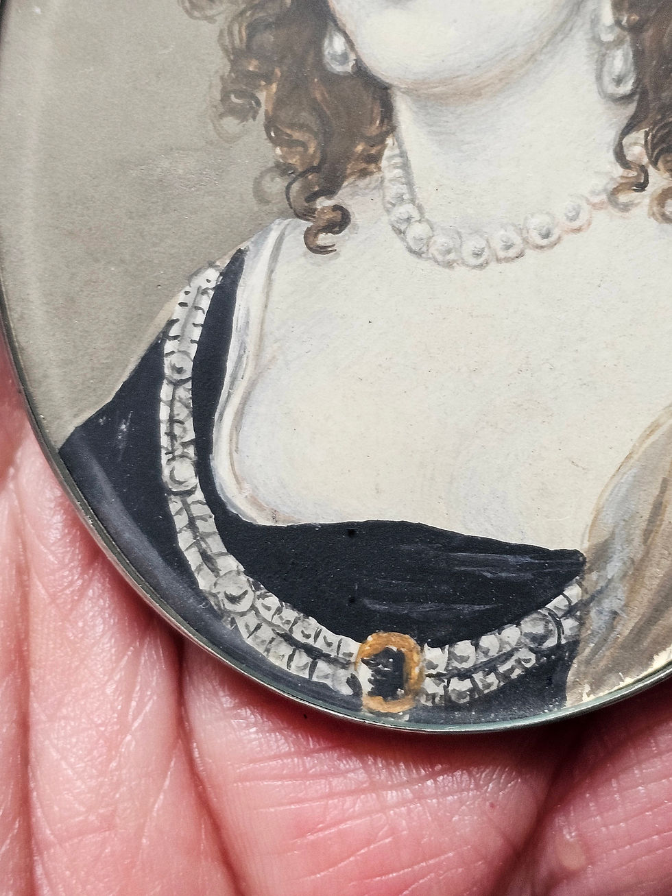 Thumbnail: Lady Compton Mary Browne miniature portrait 1640-50 Matthew Snelling