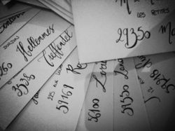 adresse calligraphiées