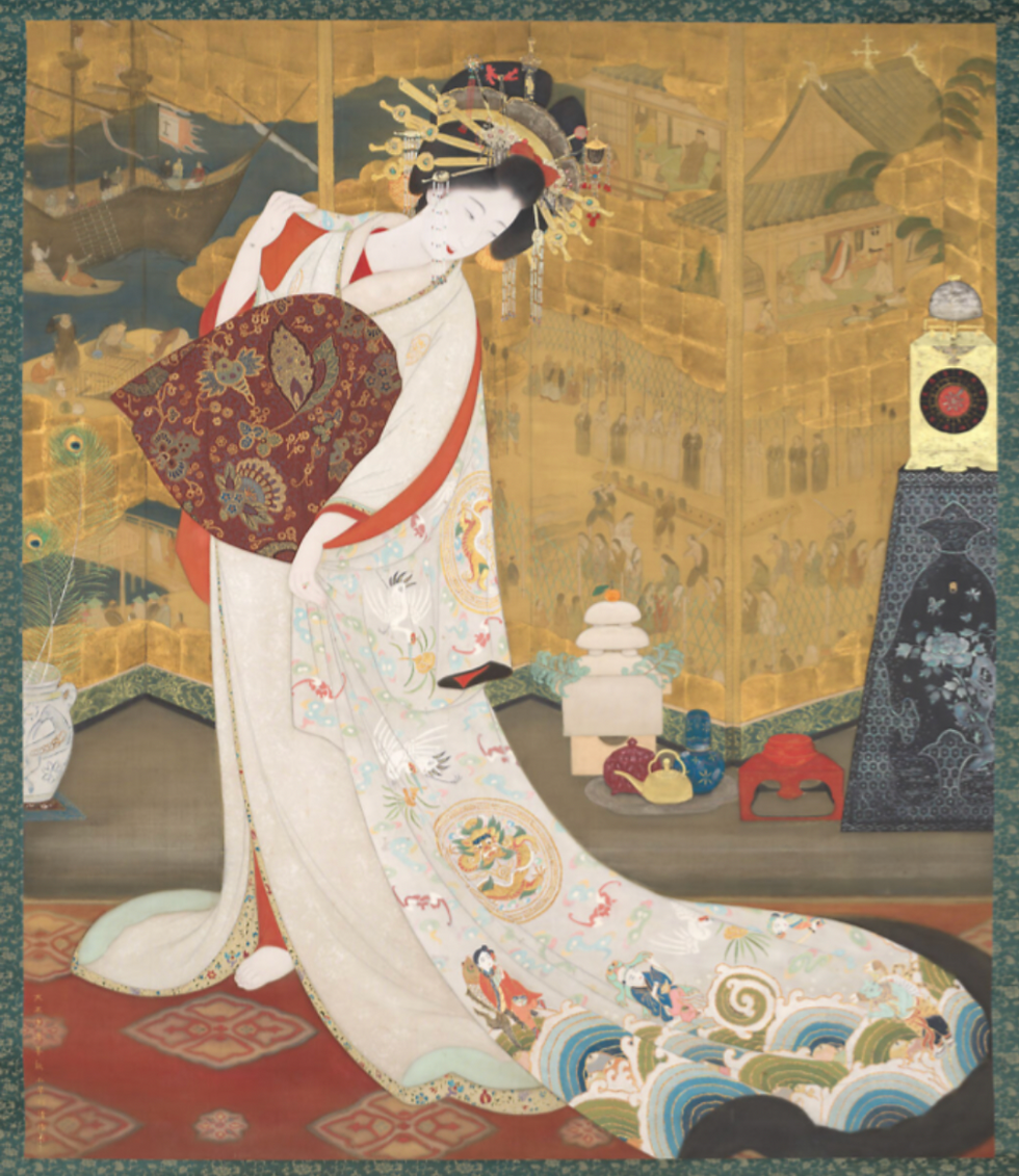 Kobayakawa Kiyoshi, Okiku de Nagasaki, 1926, peinture, 24,1 x 20,5 cm (https://www.metmuseum.org)